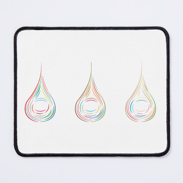 Item preview, Trio of Drops - Spring, Horizontal Alignment, Light Background designed and sold by Onyx Swan Art.