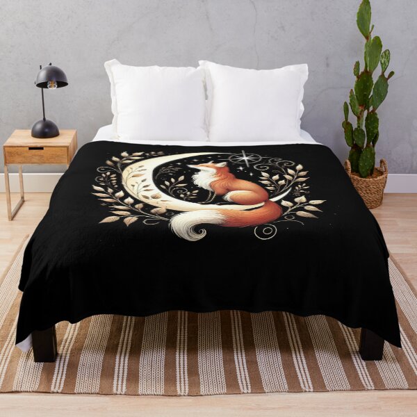 Item preview, Cosmic Dreamy Fox Celestial Dreamer Vintage Boho Forestcore designed and sold by Kimberley King Art  King Art.
