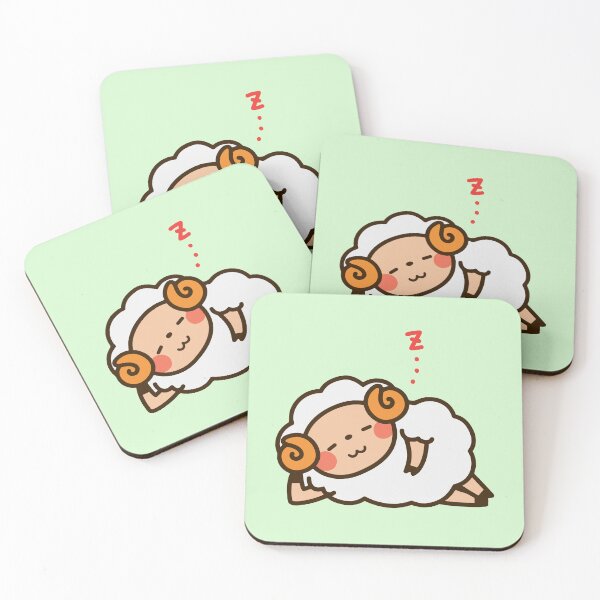 Item preview, Snoozy Sheep Says Zzz... – Peaceful and Cute Cartoon Illustration designed and sold by Happy Doodle Club.