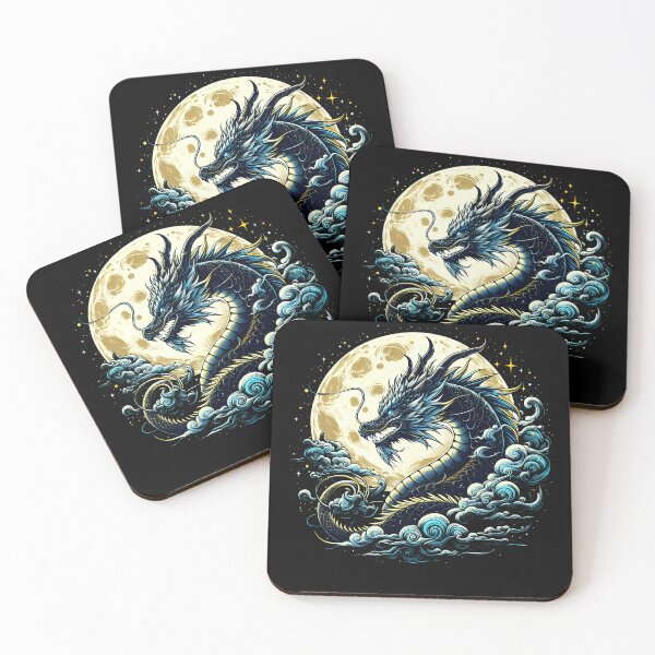 Item preview, Vintage Dragon Lover Fantasy Art Gold Lunar designed and sold by Kimberley King Art  King Art.