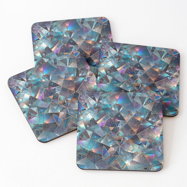 Item preview, Colorful Abstract Mosaic of Shattered Glass With Vibrant Textures and Glowing Light designed and sold by CoolPixels.