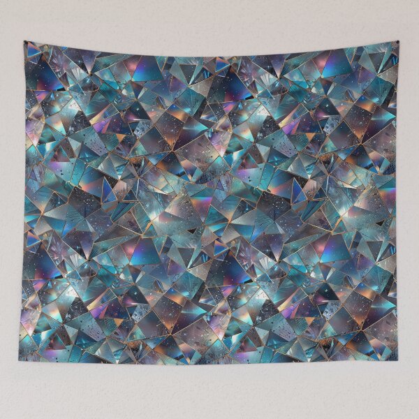 Item preview, Colorful Abstract Mosaic of Shattered Glass With Vibrant Textures and Glowing Light designed and sold by CoolPixels.