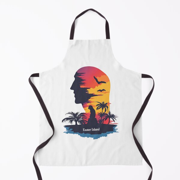 Item preview, Easter Island Head Silhouette - Tropical Sunset Design , Clothing and Decor designed and sold by Sitred123.