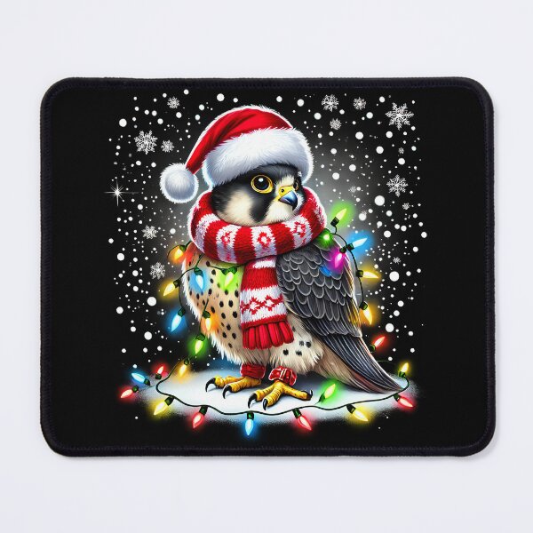 Item preview, Funny Peregrine Falcon Christmas Tree Lights Xmas Birding designed and sold by Kimberley King Art  King Art.