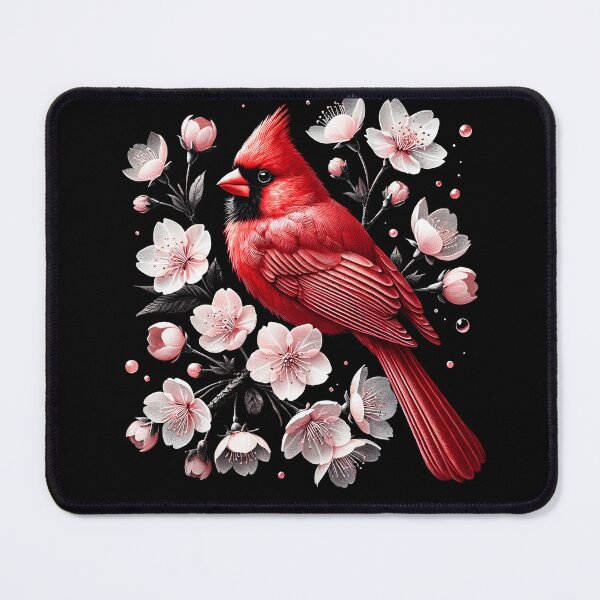 Item preview, Red Cardinal Cherry Blossom Floral Birdwatching Birding Bird Lover designed and sold by Kimberley King Art King Art.