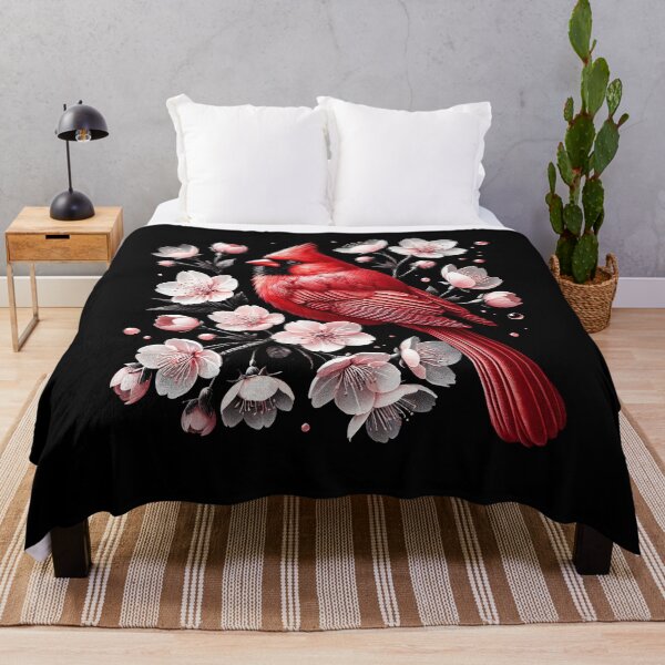 Item preview, Red Cardinal Cherry Blossom Floral Birdwatching Birding Bird Lover designed and sold by Kimberley King Art  King Art.