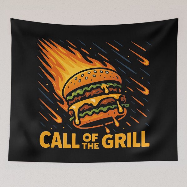 Item preview, Asteroid Burger Call Of The Grill designed and sold by Blok45.