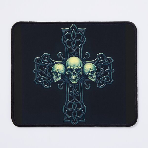Item preview, Cross with three Skulls designed and sold by TheDarkVault.