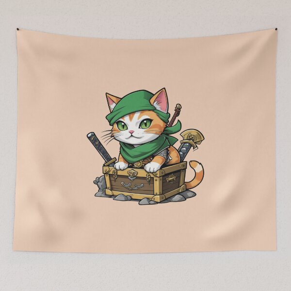 Item preview, Chest Discovered – Curious Cat Strikes Gold designed and sold by Babayaa.