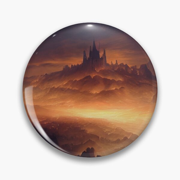 Item preview, Majestic Fortress Over Infernal Twilight Lands designed and sold by Amr Siam.