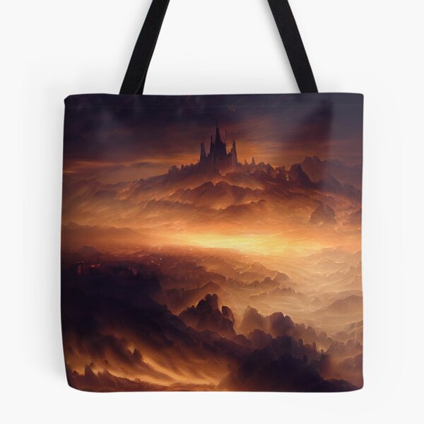 Item preview, Majestic Fortress Over Infernal Twilight Lands designed and sold by Amr Siam.