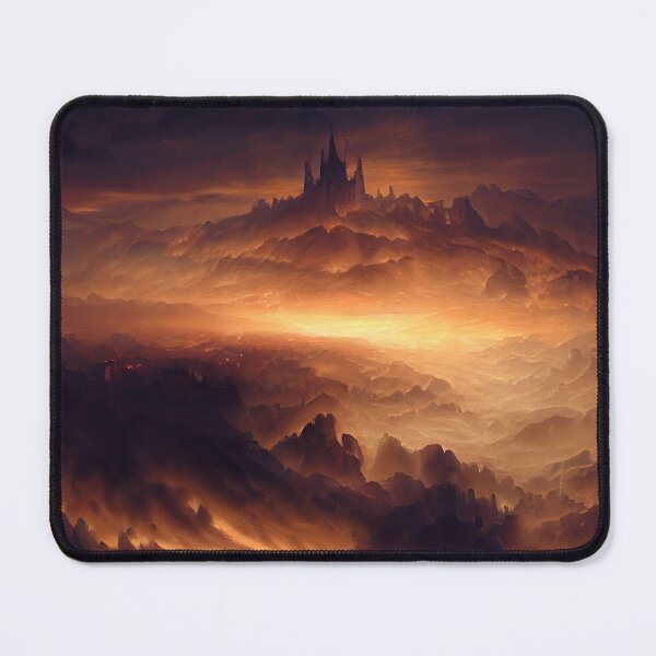 Item preview, Majestic Fortress Over Infernal Twilight Lands designed and sold by Amr Siam.