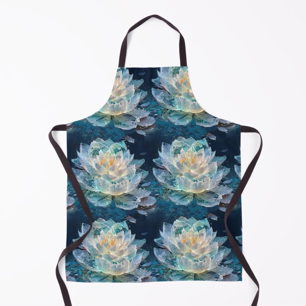 Item preview, Elegant Illuminated Glass Lotus Flowers in Nighttime Artistic Fantasy Setting designed and sold by CoolPixels.