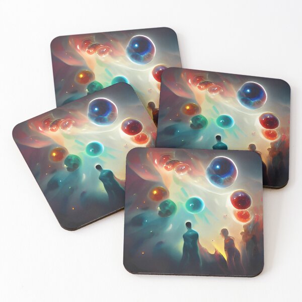 Item preview, Mystical Abstract Dreamscape with Floating Orbs designed and sold by Amr Siam.