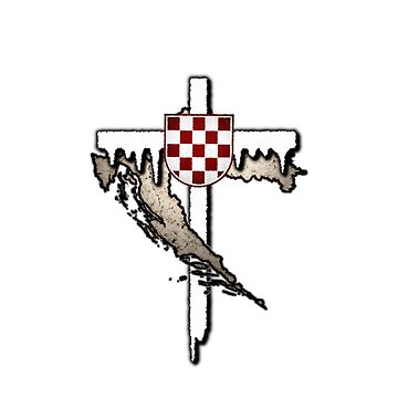 Imagen de la obra Arte de la cruz cristiana croata (blanca) de ArsArtificia