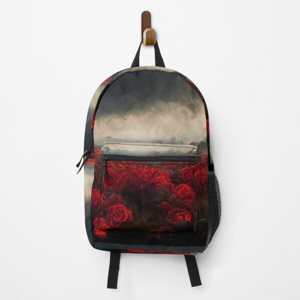 Item preview, Dark Rose Field Under Stormy Skies – Surreal Fantasy Landscape designed and sold by Amr Siam.