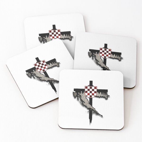 Item preview, Croatian Christian Cross Art (Black) designed and sold by ArsArtificia.