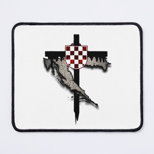 Item preview, Croatian Christian Cross Art (Black) designed and sold by ArsArtificia.
