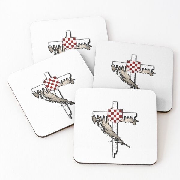 Item preview, Croatian Christian Cross Art (White) designed and sold by ArsArtificia.