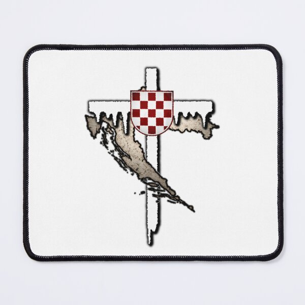Item preview, Croatian Christian Cross Art (White) designed and sold by ArsArtificia.
