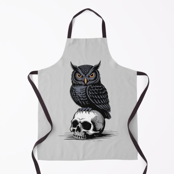 Item preview, Dark Owl on Skull Gothic Halloween Art designed and sold by BirdsnStuff.