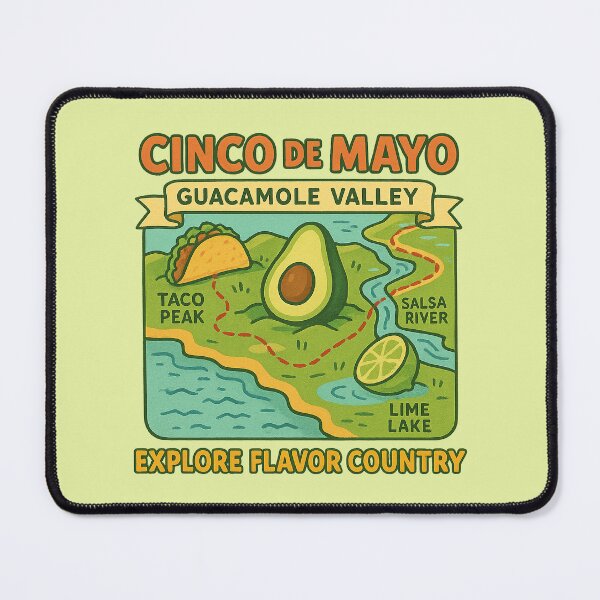 Item preview, Cinco de Mayo Avocado Adventure Map – Guacamole Valley Travel Poster designed and sold by Bratak.