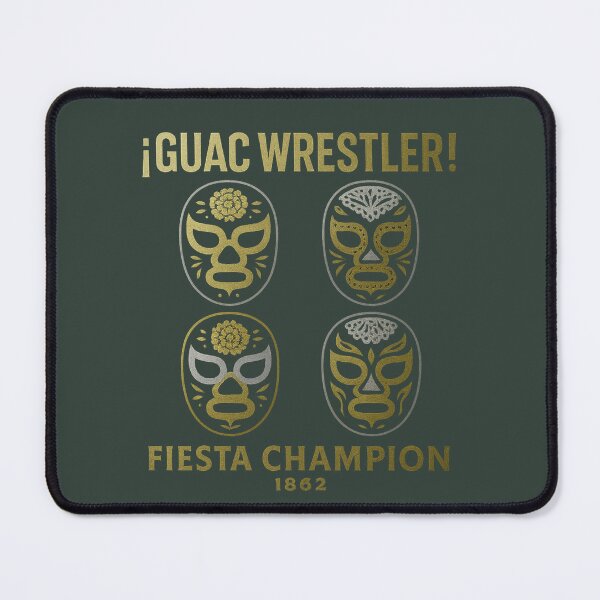 Item preview, Guac Wrestler – Lucha Libre Fiesta Champion Mask Art designed and sold by Bratak.