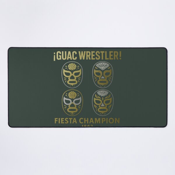 Item preview, Guac Wrestler – Lucha Libre Fiesta Champion Mask Art designed and sold by Bratak.
