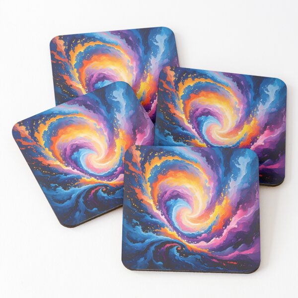 Item preview, Colorstorm Vortex Wall Art – Modern Impressionist Swirl Print, Vibrant Abstract Gift for Women designed and sold by naivnoia.