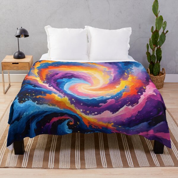 Item preview, Colorstorm Vortex Wall Art – Modern Impressionist Swirl Print, Vibrant Abstract Gift for Women designed and sold by naivnoia.
