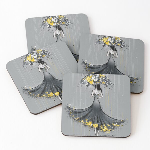 Item preview, woman standing amidst a downpour designed and sold by Aise06.