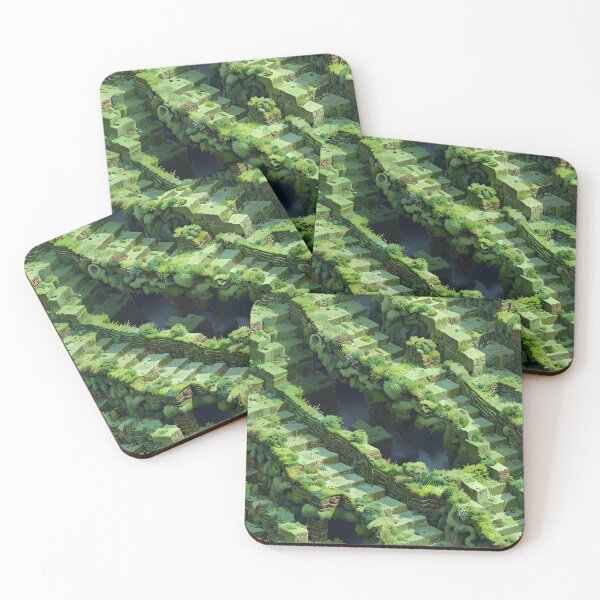 Item preview, Infinite staircase made of moss-covered bricks designed and sold by CoolPixels.