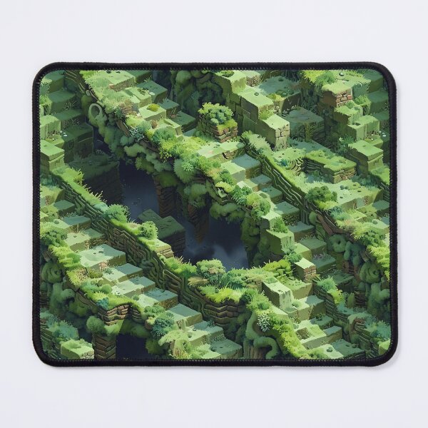 Item preview, Infinite staircase made of moss-covered bricks designed and sold by CoolPixels.