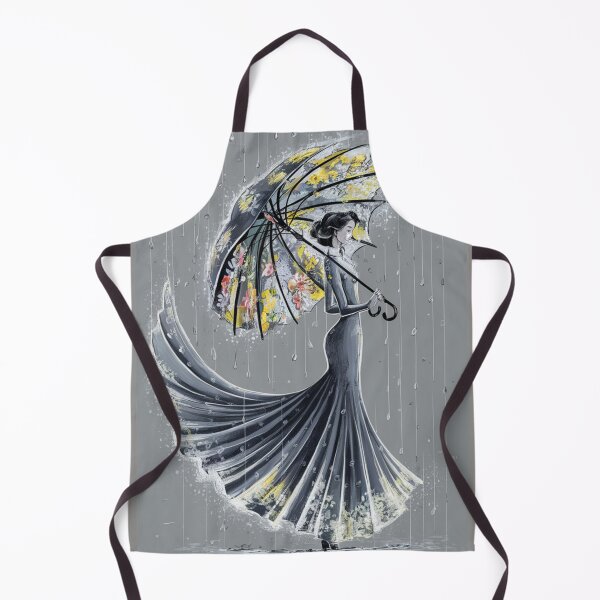 Item preview, Woman standing amidst a downpour designed and sold by Aise06.