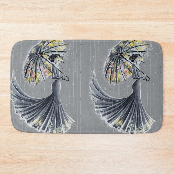 Item preview, Woman standing amidst a downpour designed and sold by Aise06.