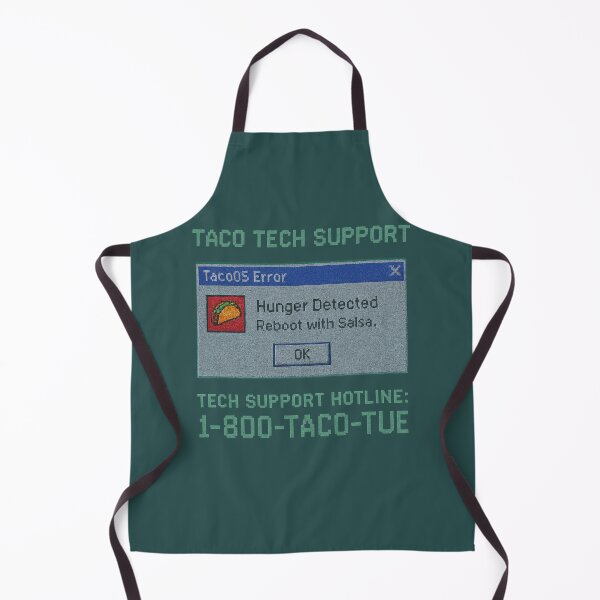 Aperçu de l'œuvre Taco Tech Support – Retro Pixel Art Error Screen Design créée et vendue par Bratak.