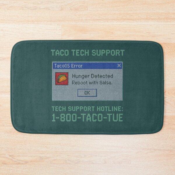 Item preview, Taco Tech Support – Retro Pixel Art Error Screen Design designed and sold by Bratak.