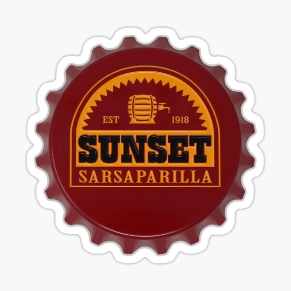 Artikel-Vorschau von Sunset Sarsaparilla-Flaschenverschlüsse (Fallout), designt und verkauft von NuclearWisdom.