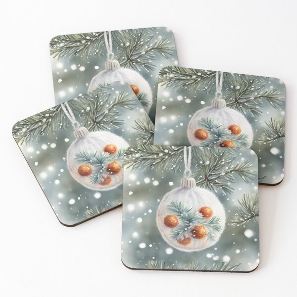 Item preview, White Christmas Bauble designed and sold by CalmnessbyChoice.