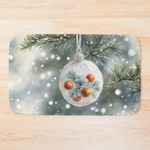 Item preview, White Christmas Bauble designed and sold by CalmnessbyChoice.