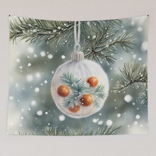 Item preview, White Christmas Bauble designed and sold by CalmnessbyChoice.