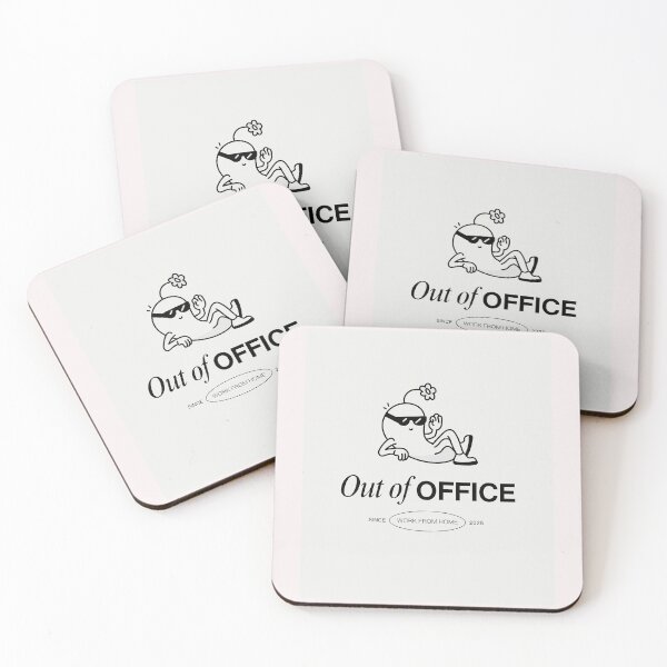 Item preview, Out of Office – Funny Work From Home or Vacation Character Wall Art designed and sold by SmolSummer.Homie.