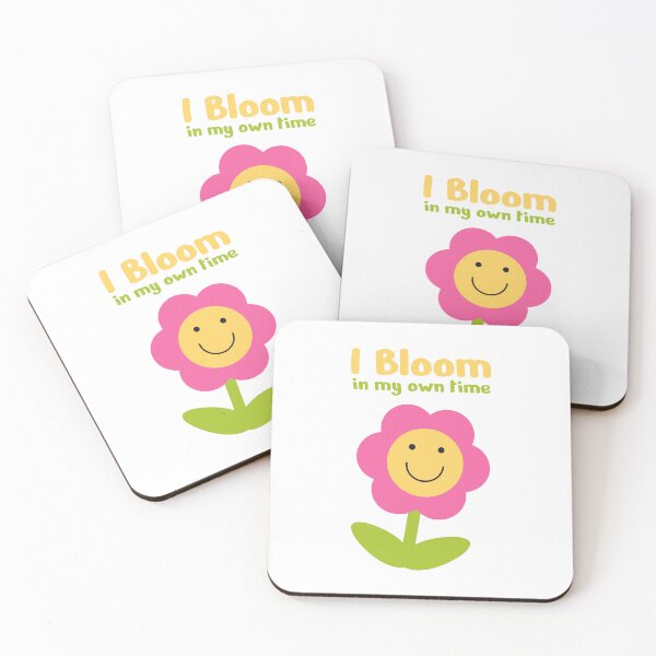 Item preview, I Bloom In My Own Time – Cute Smiling Pink Flower designed and sold by Tulip Creators .