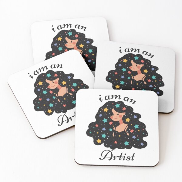 Item preview, I am an Artist - Dreamy Girl with Stars in Her Hair designed and sold by Tulip Creators .