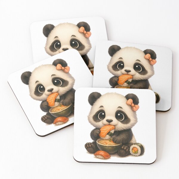Item preview, Kawaii Panda Eat Sushi and Ramen Chibi Lover designed and sold by thebest-2studio.