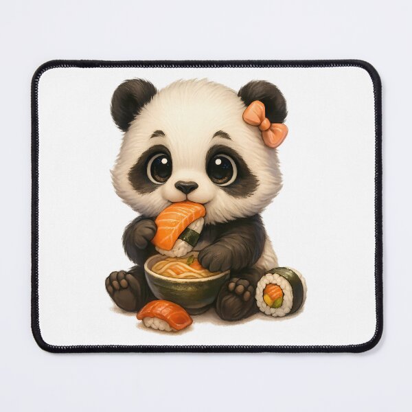 Item preview, Kawaii Panda Eat Sushi and Ramen Chibi Lover designed and sold by thebest-2studio.