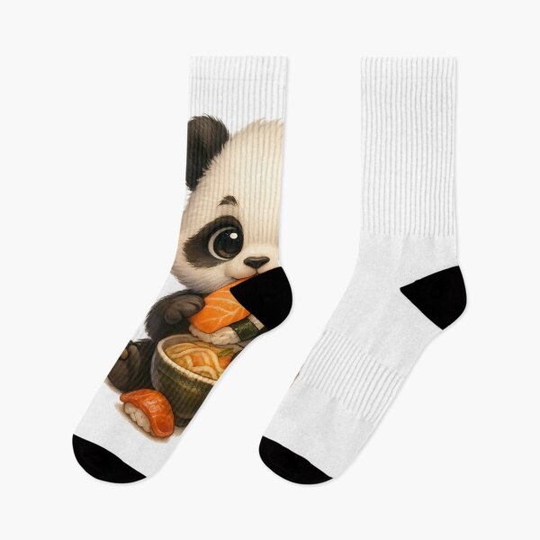 Item preview, Kawaii Panda Eat Sushi and Ramen Chibi Lover designed and sold by thebest-2studio.