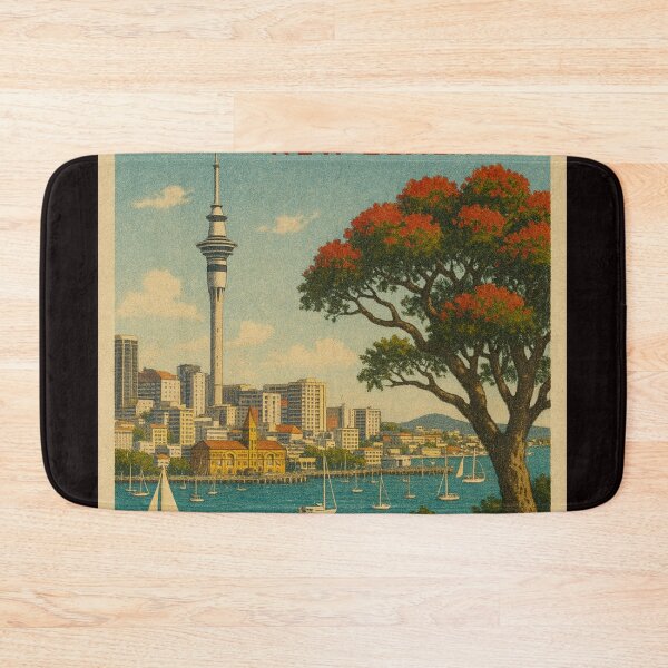Item preview, Auckland New Zealand – Sky Tower and Pohutukawa View designed and sold by Aryabek.