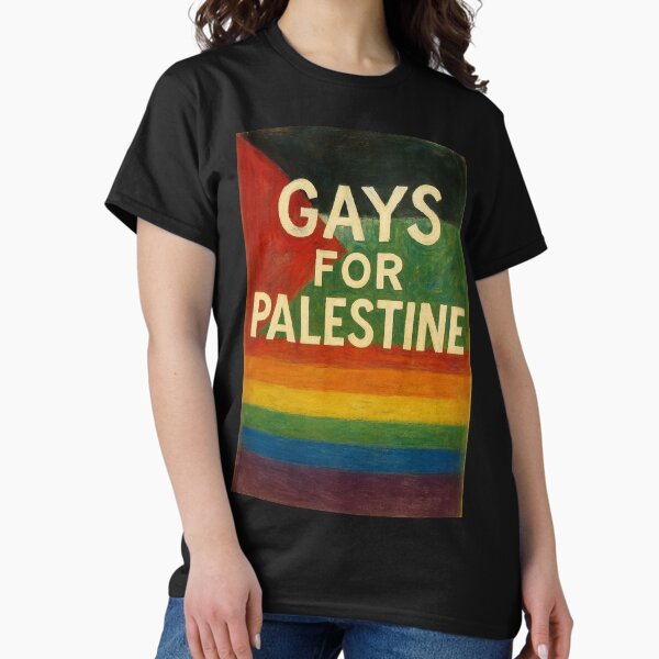 Item preview, Gays for Palestine – Queer Solidarity and Pride Flag Art designed and sold by Aryabek.