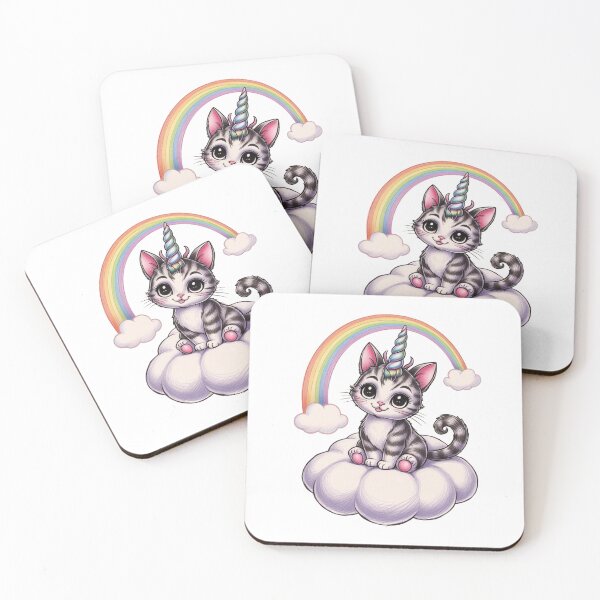 Item preview, Unicorn Cat designed and sold by PinkiPop Studio.